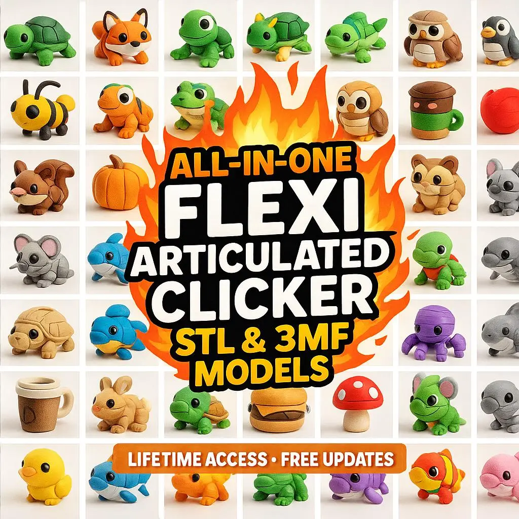 Más de 1300 modelos 3D flexibles, articulados y con mecanismo de clic