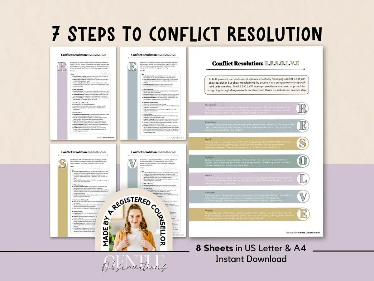 Fichas psicoeducativas de resolución de conflictos y estrategias de afrontamiento