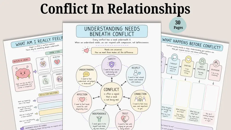 Cuaderno de trabajo sobre conflictos en las relaciones y terapia de pareja