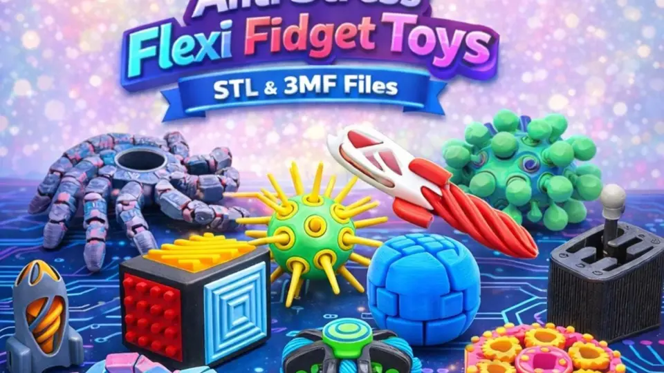 Paquete de 300 modelos 3D de juguetes articulados y flexibles en STL y 3MF