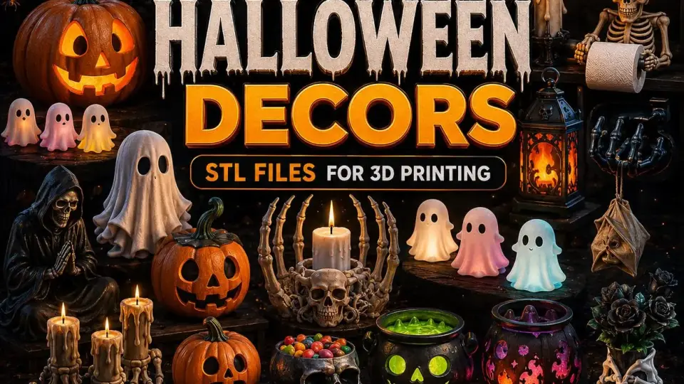 Paquete de más de 100 archivos STL de decoración de Halloween para impresión 3D