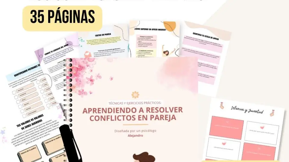 Hojas para trabajar los conflictos en pareja | Diario y ejercicios de autoayuda