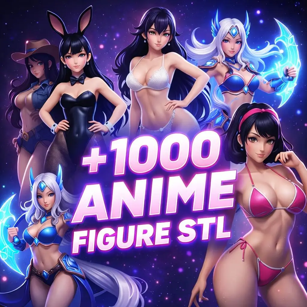 Paquete de 1000 figuras de anime en formato STL - Modelos para impresión 3D