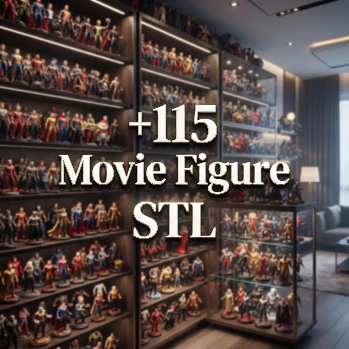 Paquete de 115 figuras de películas en formato STL para impresión 3D