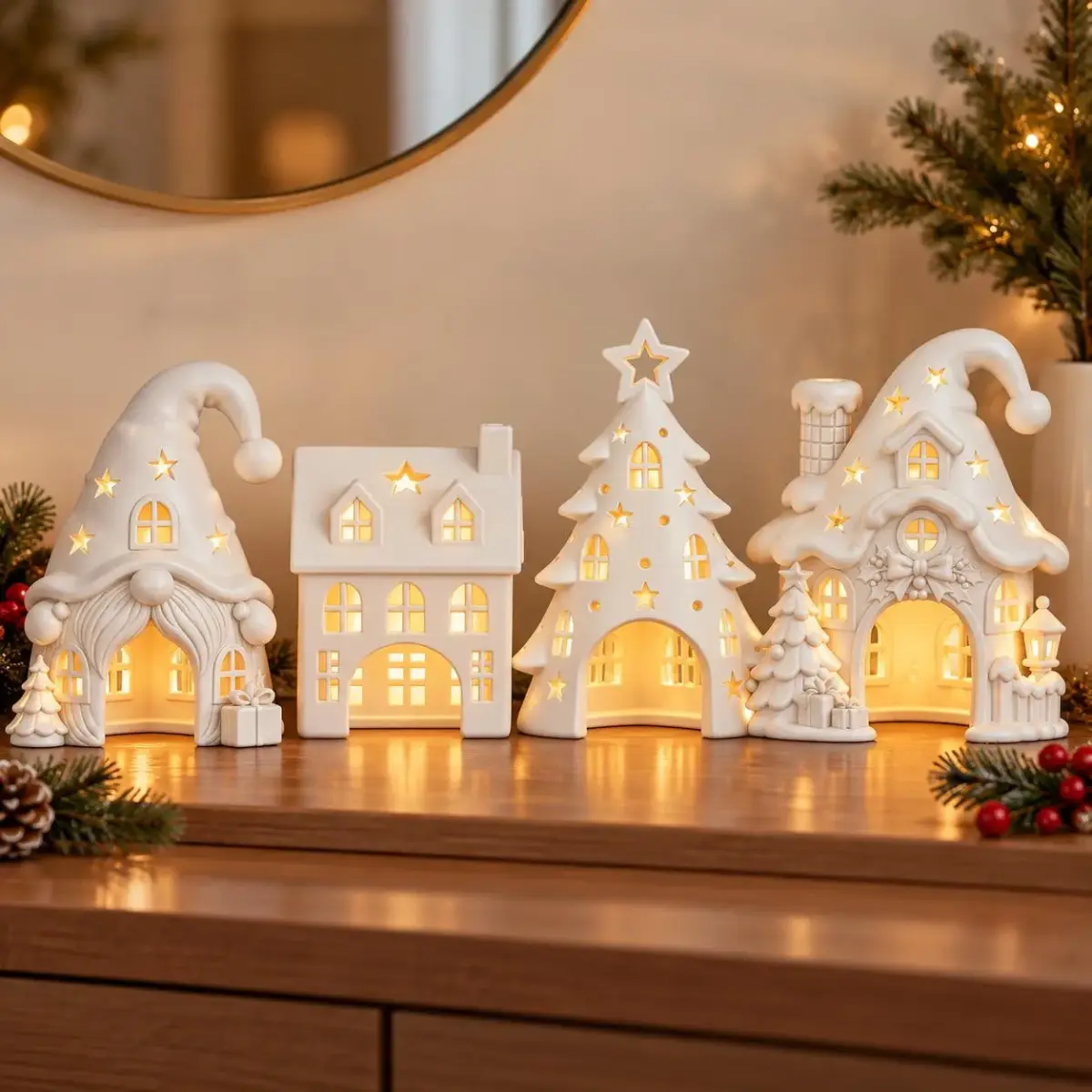 Paquete de archivos STL de luces y aldea navideña para impresión 3D