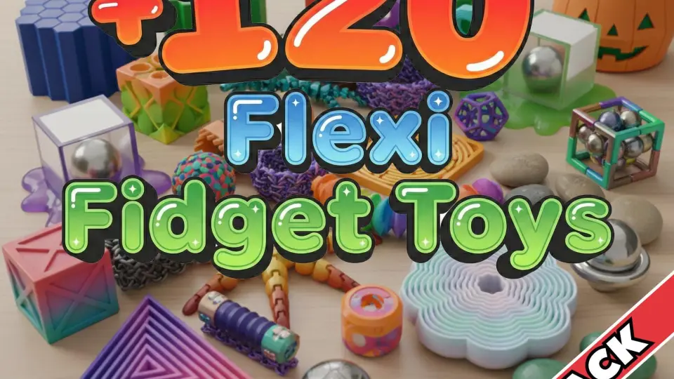 Paquete de más de 120 juguetes flexibles Fidget en formato STL para impresora 3D