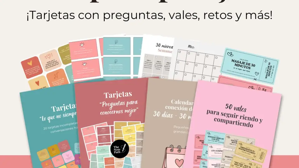 Kit para Parejas: 250+ Preguntas Profundas, Juegos de Conexión, Tarjetas, Vales y Reto de 30 Días